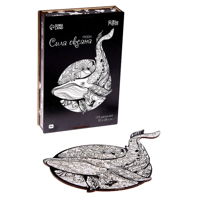 Пазл деревянный фигурный «Сила океана», 105 элементов Пазл деревянный фигурный «Сила океана», 105 элементов