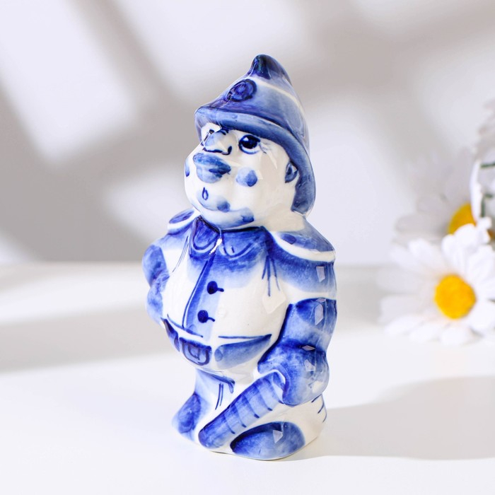 Сувенир &laquo;Пожарный&raquo;, 12 см, гжель