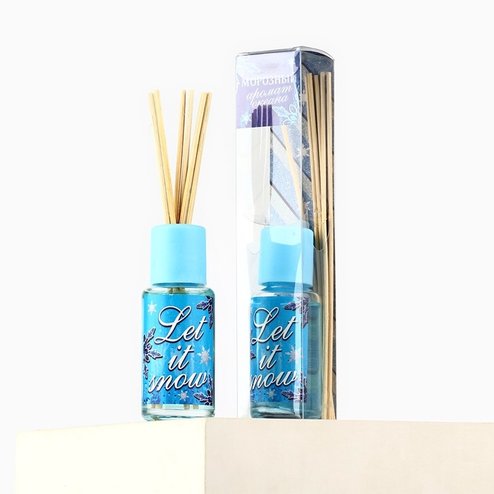 Аромадиффузор ароматический палочки «Новогодняя коллекция: Морозный аромат океана», аромат океан, 30 мл Аромадиффузор ароматический палочки «Новогодняя коллекция: Морозный аромат океана», аромат океан, 30 мл