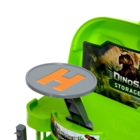 Парковка &laquo;Динозавр&raquo;, в рюкзаке, с вертолётной площадкой, 1 динозавр, 1 машина