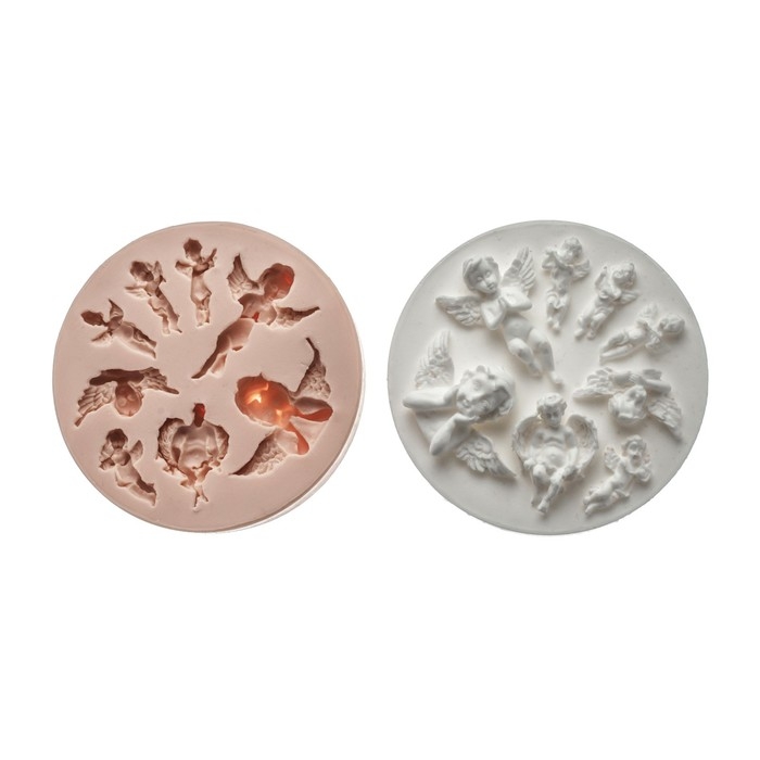 Молд силиконовый "Ангелы" от 1,3х2,6 см до 2,9х4,6 см МИКС