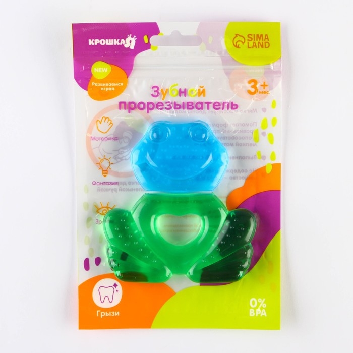 Прорезыватель охлаждающий с водой «Лягушонок», цвет МИКС, Крошка Я Прорезыватель охлаждающий с водой «Лягушонок», цвет МИКС, Крошка Я