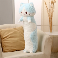 Мягкая игрушка &laquo;Кот-батон&raquo;, 80 см, цвет голубой