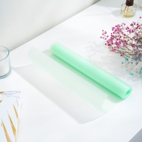 Коврик противоскользящий Доляна &laquo;Круги&raquo;, 30&times;150 см, цвет прозрачный зелёный