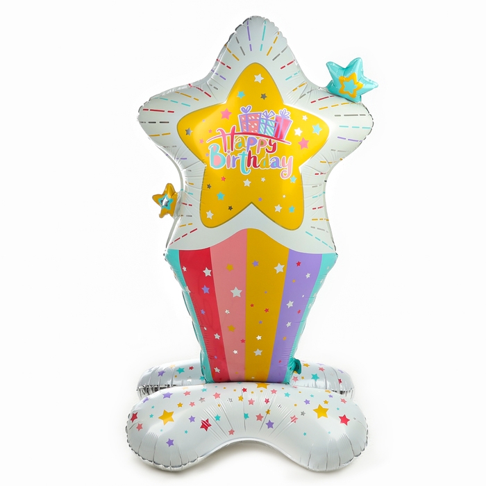 Шар фольгированный 31" &laquo;Праздничная звезда&raquo;, на подставке, под воздух