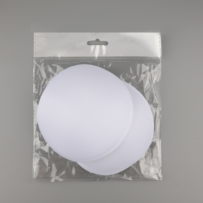 Чашки для бюстгальтера &laquo;Круг&raquo;, 2XL (52), d = 16,5 см, пара, цвет белый