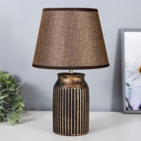 Настольная лампа "Инести" Е14 40Вт черно-золотой 22х22х36 см RISALUX Настольная лампа "Инести" Е14 40Вт черно-золотой 22х22х36 см RISALUX