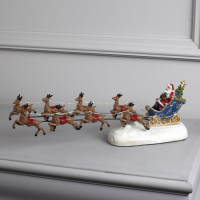 Светодиодная фигура &laquo;Упряжка Деда Мороза&raquo; 38 &times; 12 &times; 10 см, полистоун, батарейки ААх3 (не в комплекте), свечение мульти