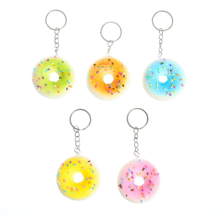 Сквиши «Пончик», на брелоке, цвета МИКС Сквиши «Пончик», на брелоке, цвета МИКС
