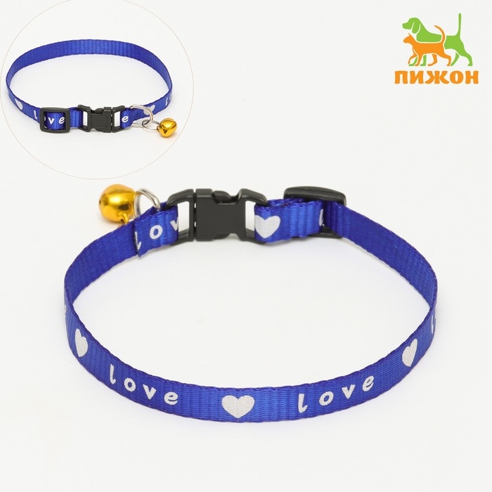 Ошейник Love, имитация нейлона, 30 х 1 см, микс цветов Ошейник Love, имитация нейлона, 30 х 1 см, микс цветов