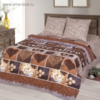Постельное бельё евро АртПостель Премиум &laquo;Кофемания&raquo; размер 200х215см, 220х240см, 70х70см - 2 шт