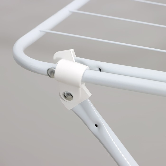 Сушилка для белья напольная складная Доляна, рабочая длина 16 м, цвет белый