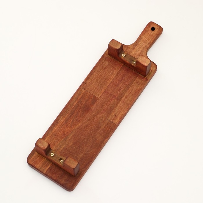 Доска разделочная для подачи и сервировки с ручкой, на ножках, 38&times;10&times;6 см, берёза