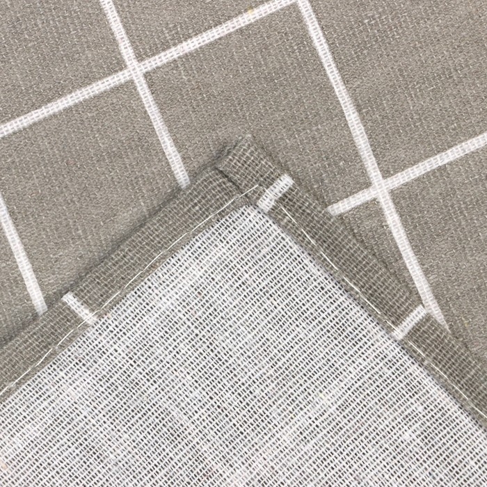 Фартук Экономь и Я Клетка.цвет бежевый, 56*70&plusmn;4см, 100% хл, рогожка