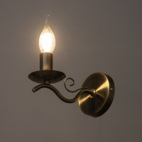 Бра "Альваро" 1x40Вт E14 бронза 10х20х13 см Бра "Альваро" 1x40Вт E14 бронза 10х20х13 см