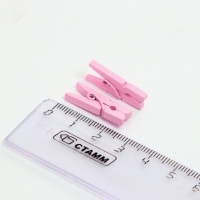 Набор прищепок для декора 50 шт., розовые — 2,5 см Набор прищепок для декора 50 шт., розовые — 2,5 см