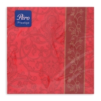 Новогодние салфетки бумажные Pero Prestige &laquo;Бордо&raquo;, 3 слоя, 33х33 см, 20 шт