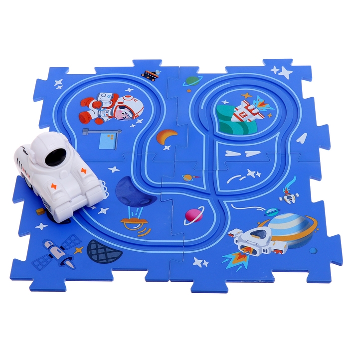 Трек-пазл «Приключения в космосе», работает от батареек Трек-пазл «Приключения в космосе», работает от батареек