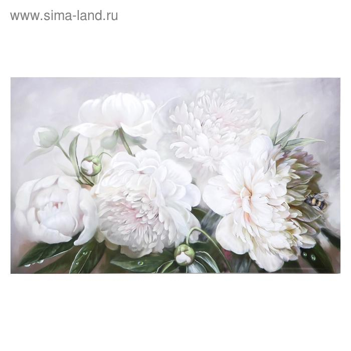 Картина на холсте "Букет пионов" 60х100 см
