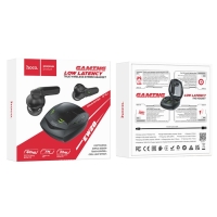 Наушники Hoco EW28, TWS, игровые, беспроводные, вакуумные, BT 5.3, 40/320 мАч, чёрные