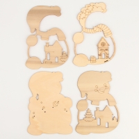 Новогодний набор для творчества. Роспись по дереву &laquo;Новый год! Ночник снеговик&raquo;