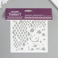 Трафарет новогодний "Змеиный принт" 15х15 см