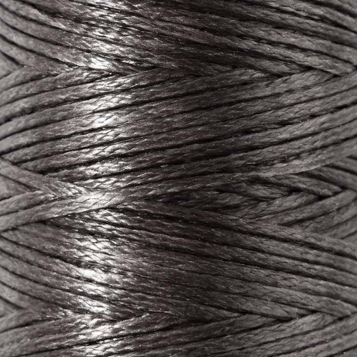 Нитки вощёные, плоские, 210D/16, 1 мм, 50 &plusmn; 2 м, цвет графит