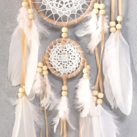 Ловец снов тройной "Кружево белое" 69х16 см Ловец снов тройной "Кружево белое" 69х16 см