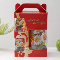 Набор питьевой &laquo;Букеты&raquo;, 3 предмета: кувшин 1,7 л, стаканы 230 мл, 2 шт, рисунок МИКС