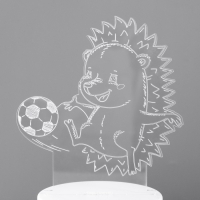 Светильник "Ежик футболист" LED RGB от сети 14,7х9,5х14,8 см RISALUX