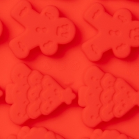 Форма для мармелада Доляна &laquo;Новогоднее настроение&raquo;, силикон, 72 ячейки, 29&times;18&times;0,6 см , цвет красный