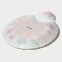 Блюдо стеклянное с соусником Доляна «Пицца», 22×19,4 см Блюдо стеклянное с соусником Доляна «Пицца», 22×19,4 см