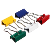 Набор зажимов для бумаг цветных 51мм, 12 штук, 4 цвета, в пластиковой тубе Набор зажимов для бумаг цветных 51мм, 12 штук, 4 цвета, в пластиковой тубе