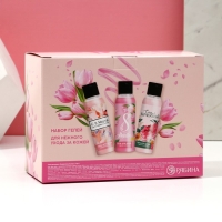 Подарочный набор косметики &laquo;Весна в сердце!&raquo;, гель для душа 3 х 100 мл, ЧИСТОЕ СЧАСТЬЕ