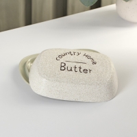 Маслёнка керамическая &laquo;Домик в деревне&raquo; 18,5&times;12,5&times;5,5 см