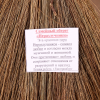 Оберег &laquo;Веник&raquo;, семейная пара, микс 25х25х2 см