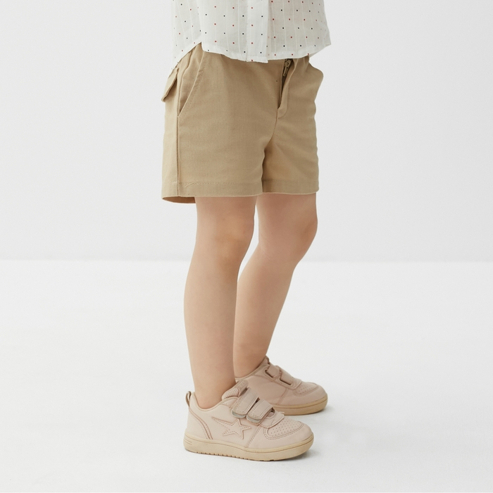 Шорты детские MINAKU: Cotton Collection цвет бежевый, рост 128