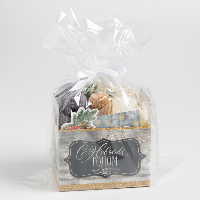 Набор подарочный Этель "С Новым годом" полотенце 30х60см и аксессуары (4 предм)