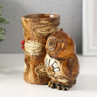 Сувенир полистоун карандашница "Совушка и пеньки" 11х6,2х10 см Сувенир полистоун карандашница "Совушка и пеньки" 11х6,2х10 см