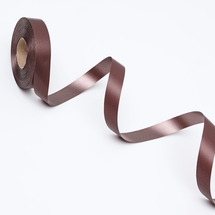 Лента полипропиленовая Лента полипропиленовая "Matte" для декора и подарков, коричневая, 2 см х 50 м