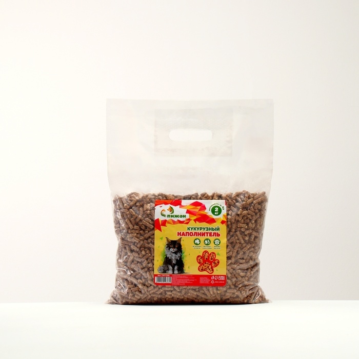 Наполнитель кукурузный гранула Наполнитель кукурузный гранула "Пижон" , 2 кг впитываемость до 4 л