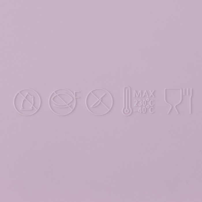 Коврик для айсинга Доляна &laquo;Природная красота&raquo;, силикон, 2 полосы, 38,4&times;19,2 см, цвет фиолетовый