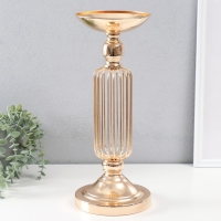 Подсвечник металл на 1 свечу d=15 см "Элиана" золото 15х15х39 см Подсвечник металл на 1 свечу d=15 см "Элиана" золото 15х15х39 см