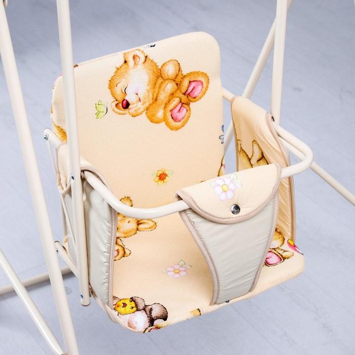 Качели детские напольные &laquo;Ветерок&raquo;, бежевые рисунок МИКС