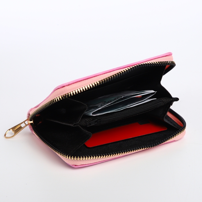 Кошелёк детский на молнии «Выбражулька», цвет розовый Кошелёк детский на молнии «Выбражулька», цвет розовый