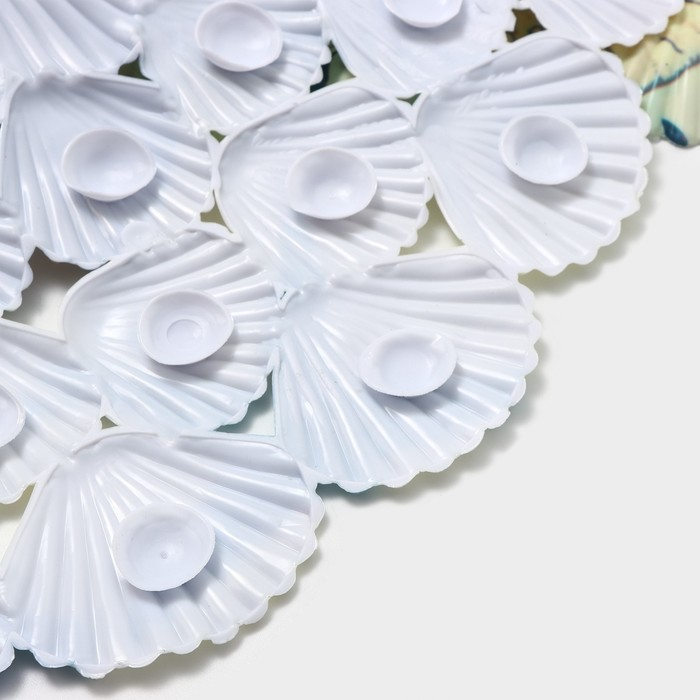 Коврик противоскользящий в ванну на присосках Доляна «Ракушки», 39×65 см Коврик противоскользящий в ванну на присосках Доляна «Ракушки», 39×65 см