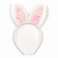 Карнавальный набор «Стильный зайка» плащ с пайетками 65 см, ободок, цвет розовый Карнавальный набор «Стильный зайка» плащ с пайетками 65 см, ободок, цвет розовый