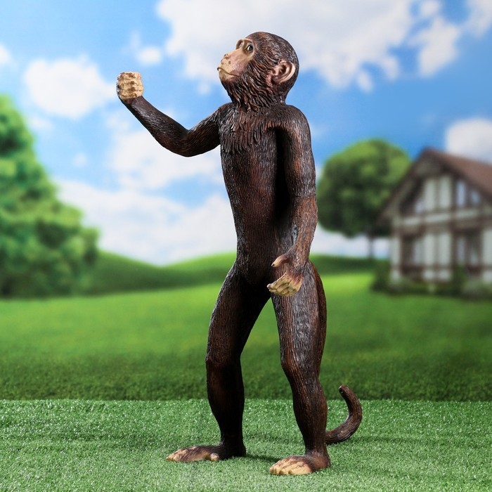 Садовая фигура Садовая фигура "Обезьяна под светильник" 53х23х30см