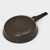 Сковорода Доляна &laquo;Брауни&raquo;, d=26 см, съёмная ручка, стеклянная крышка, антипригарное покрытие, индукция