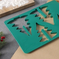 Форма для вырезания печенья новогодняя Доляна «Ёлочка», 28×19 см, цвет зелёный Форма для вырезания печенья новогодняя Доляна «Ёлочка», 28×19 см, цвет зелёный